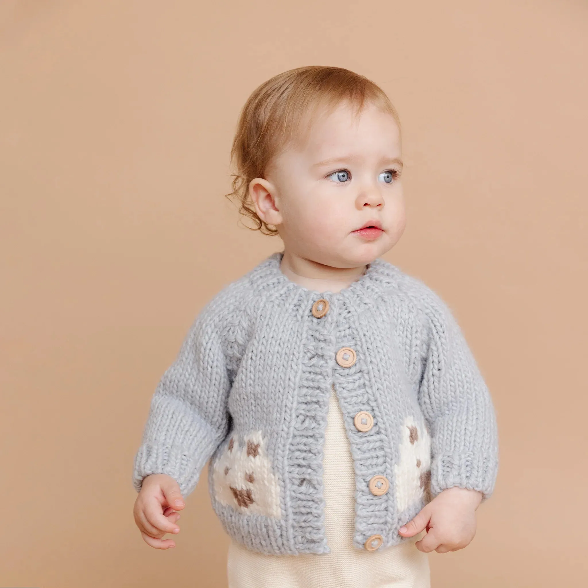 Bear Cardigan Bowie Grey