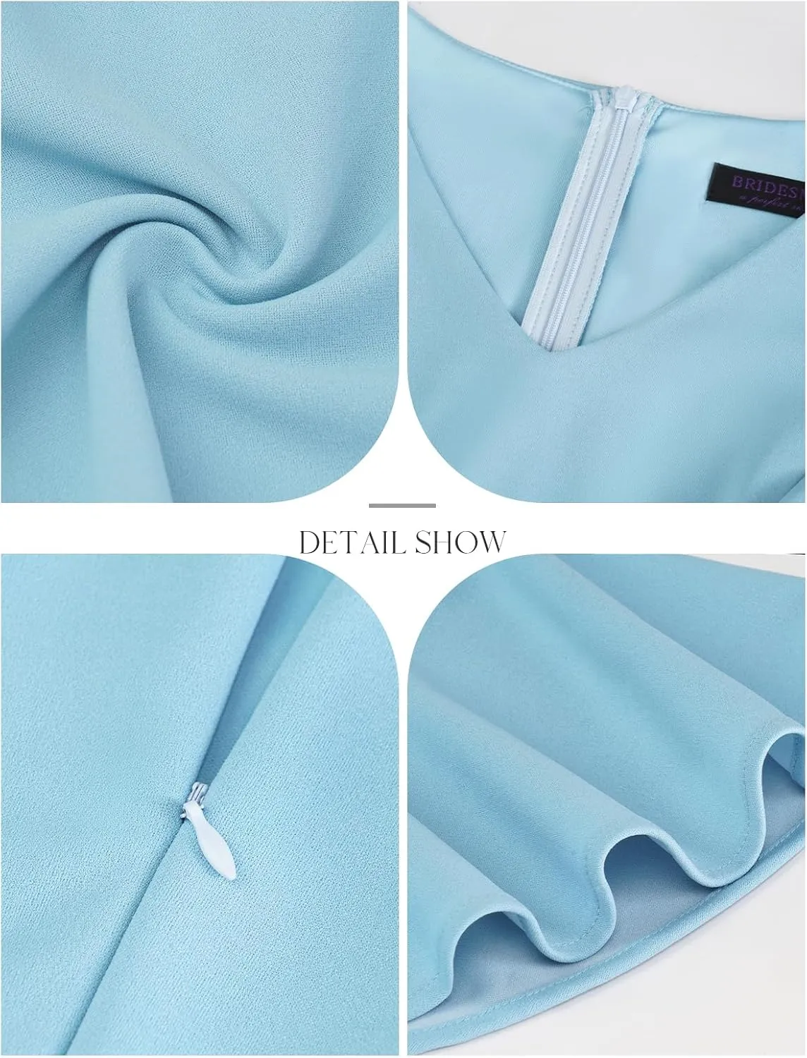 Bridesmay Wedding Guest Cocktail Dress 2025 Short Sleeve Modest A-Line Semi Formal Party Dress for Women