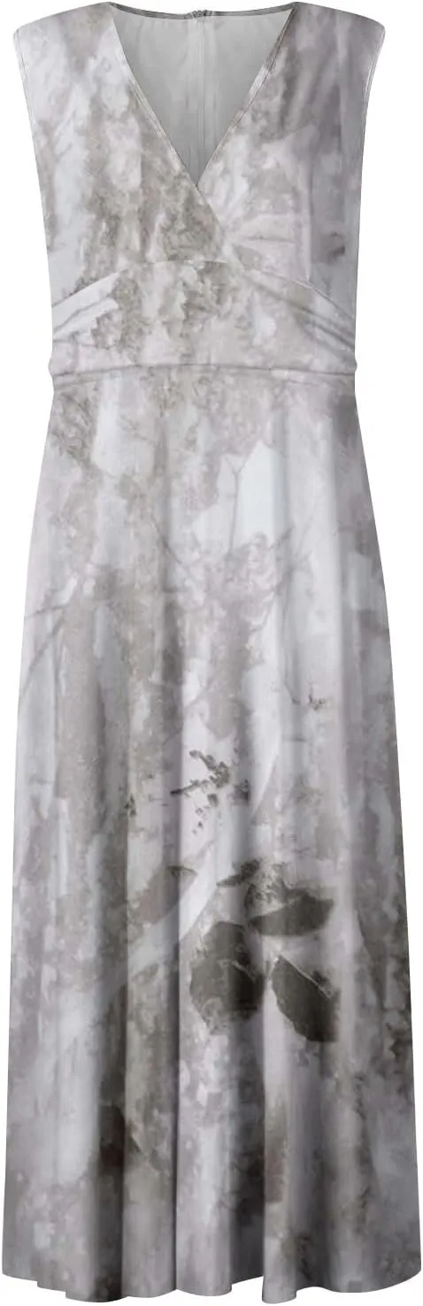 Dresses for Women 2025 Elegant Classy Casual Sleeveless Deep V Neck Beach High Waist Long Maxi Dresses