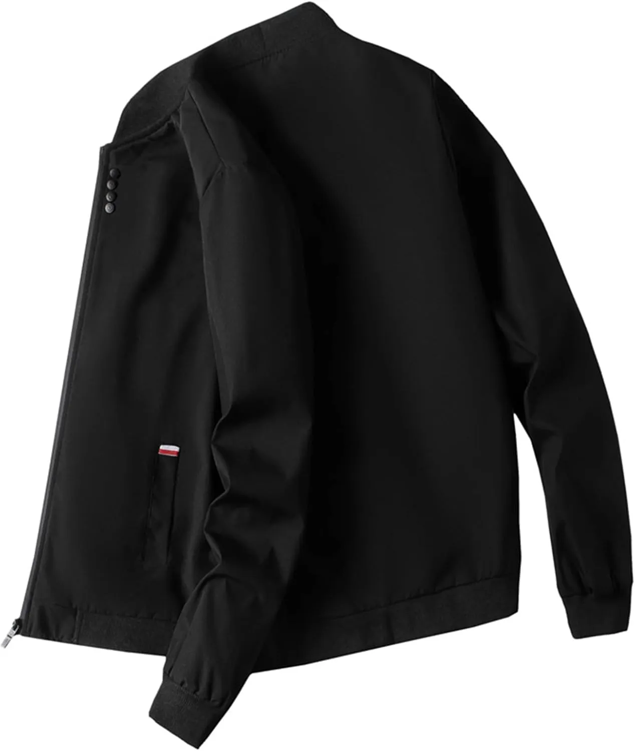 Lmdudan Men's Bomber Jackets Lightweight Casual Coat Zipper Windbreaker Winter Warm Leather Motorcycle Jacket with Pockets