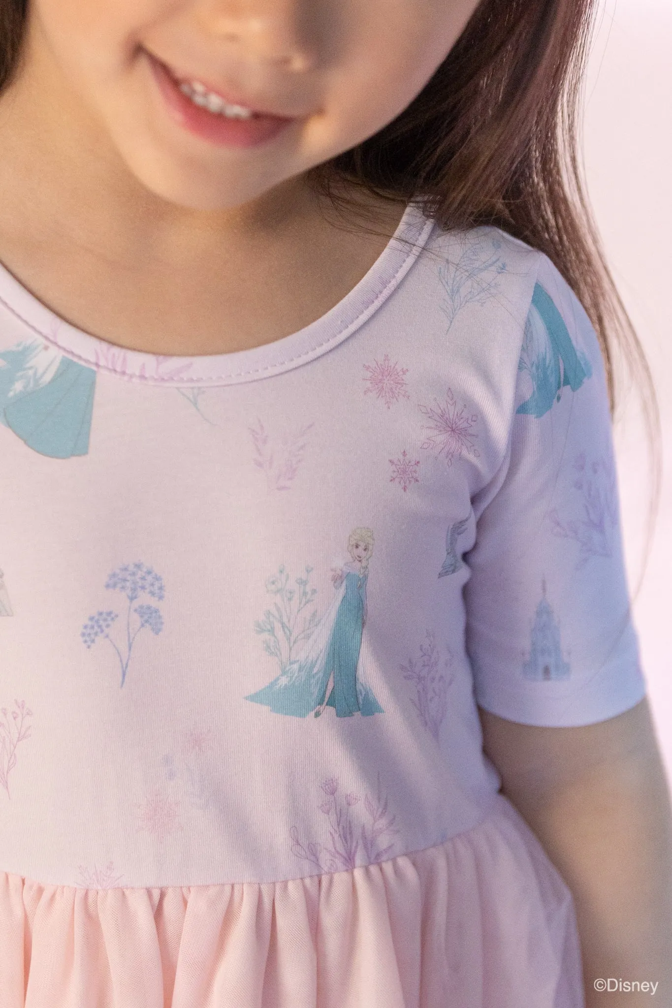 Lyla Dress - Peach Floral Elsa