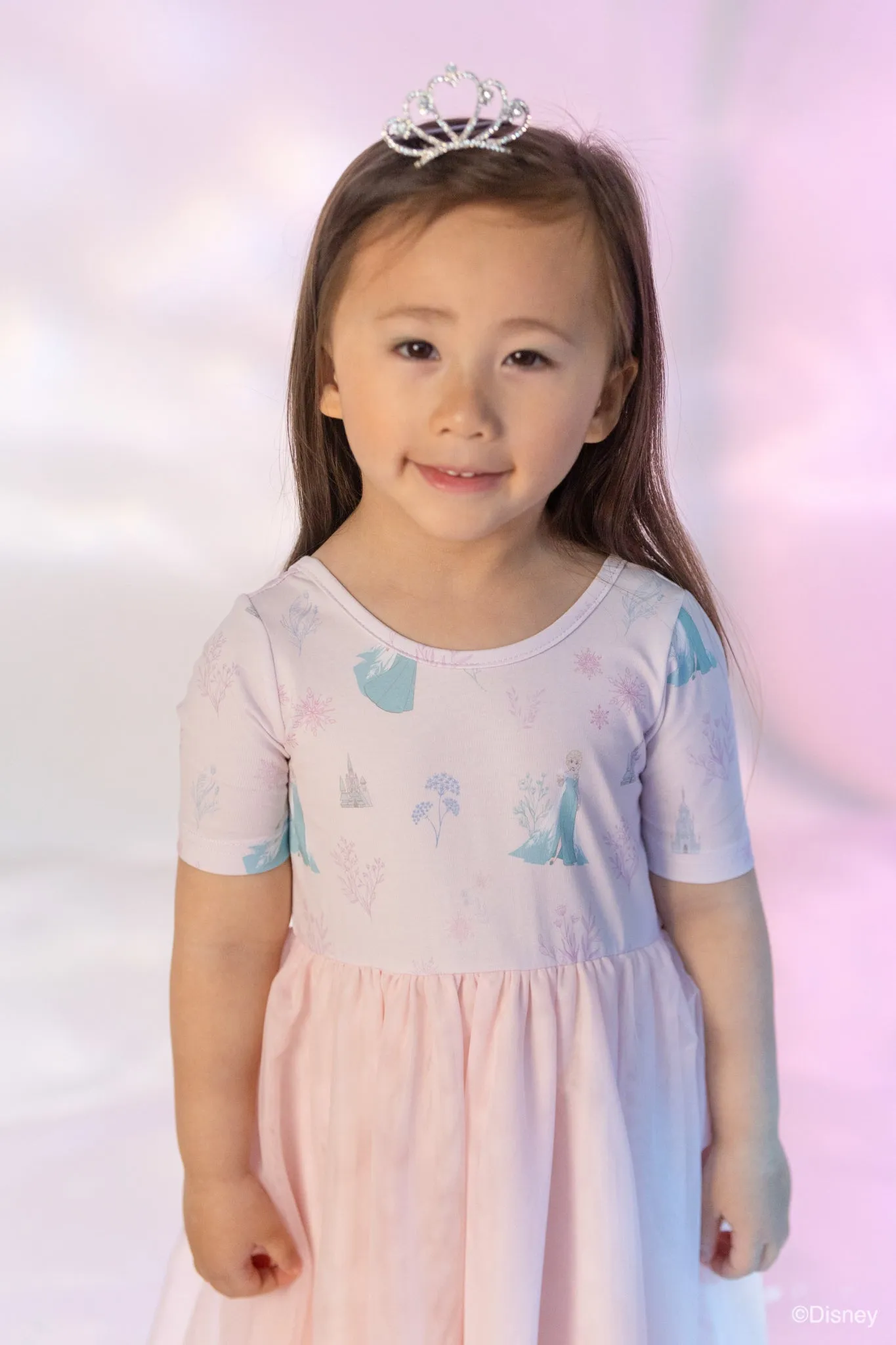 Lyla Dress - Peach Floral Elsa