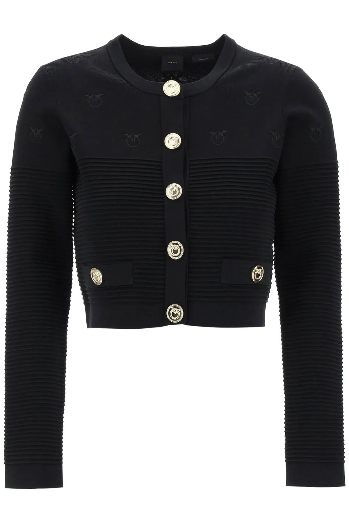 Pinko Ciliegio Cardigan With Love Birds Detailing