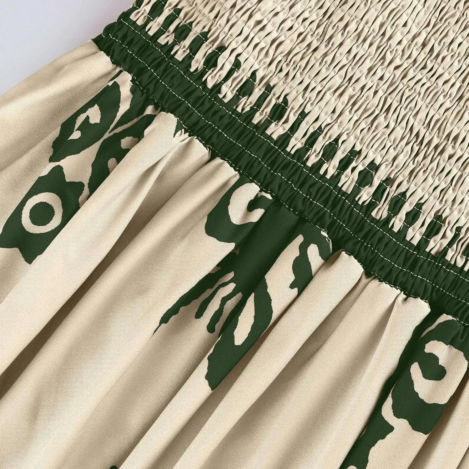 Sundresses for Women,2025 Summer Trendy Floral Smocked Maxi Dress,Sleeveless Square Neck Flowy Boho Vacation Dress