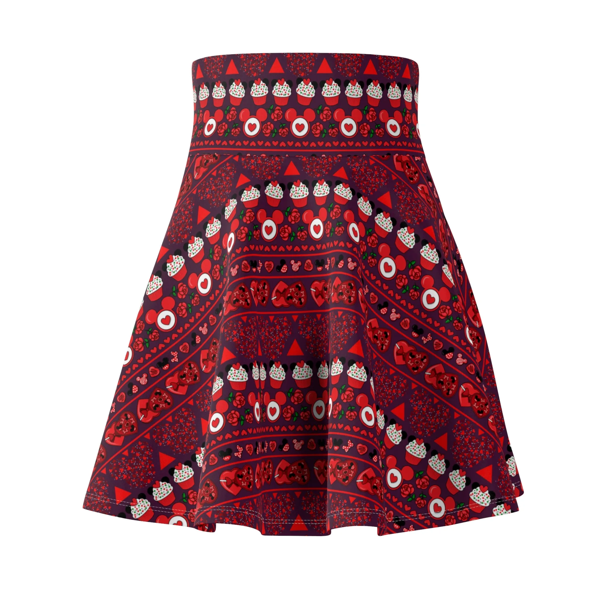Valentines Day Line Women's Skater Skirt