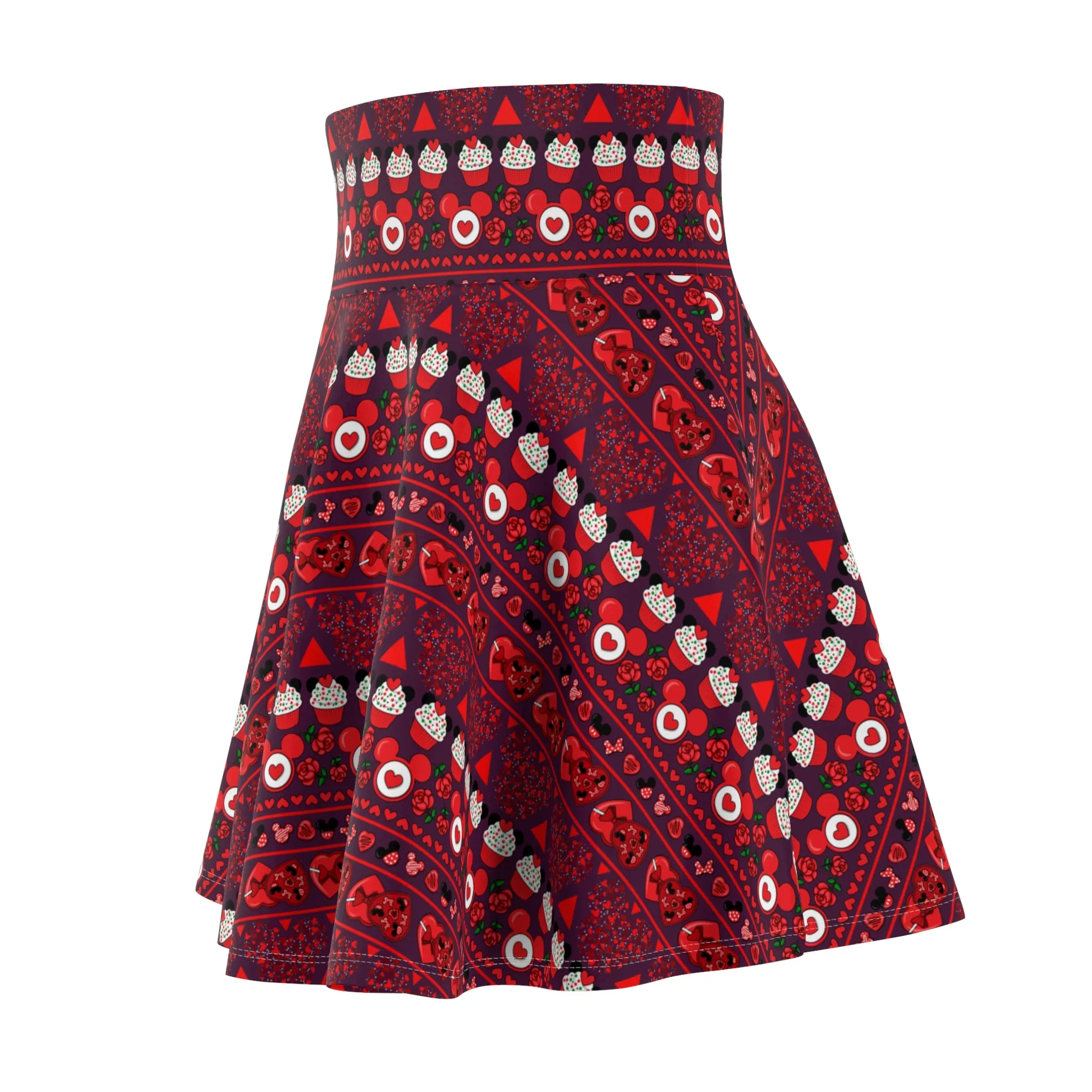 Valentines Day Line Women's Skater Skirt