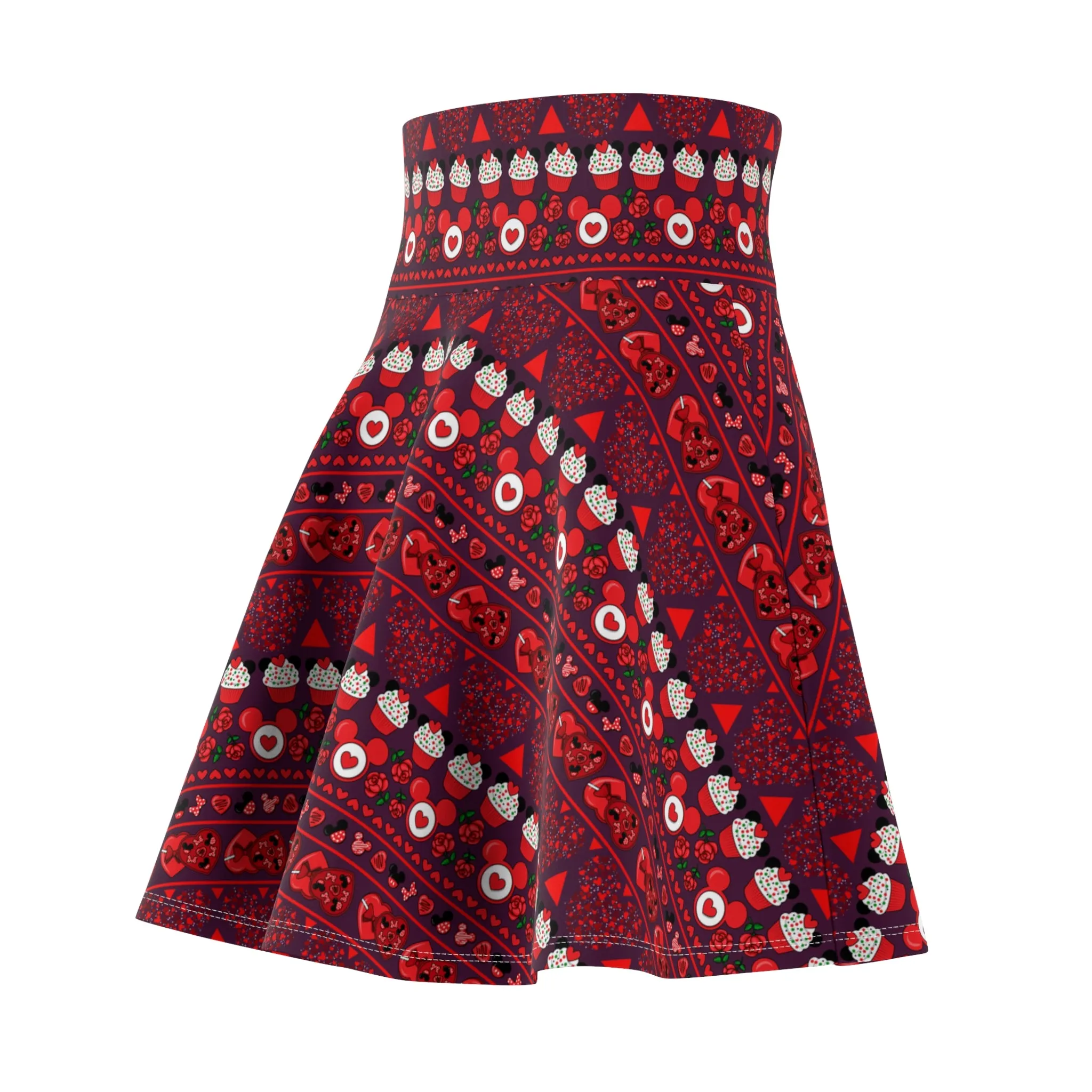 Valentines Day Line Women's Skater Skirt