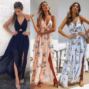 Women Summer Boho Maxi Long Dress Evening Party Beach Dress