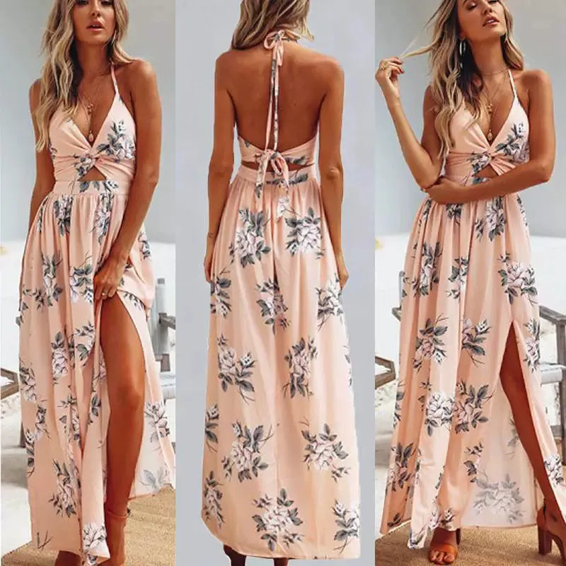 Women Summer Boho Maxi Long Dress Evening Party Beach Dress