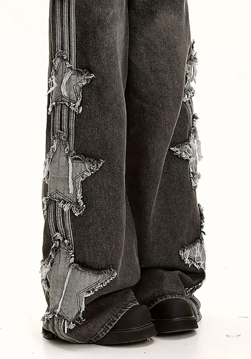 Womens Star Jeans Baggy Cargo Jeans Vintage Casual Y2K Outfits Straight Leg Denim with Pocket